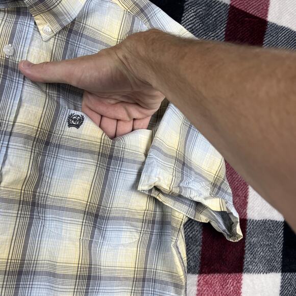 Cinch Shirt Mens XS Plaid Button Up Short Sleeve Western Cowboy Preppy Rodeo - Picture 4 of 8